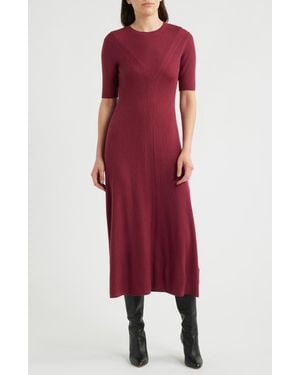 BOSS Forbina Sweater Dress - Red