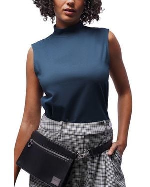 WILDFANG The Everyday Mock Neck Tank - Blue