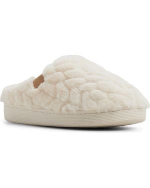 Roxy Bae Faux Fur Slipper - Natural