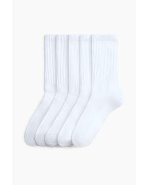 H&M Pack Sports Socks With Drymove - White
