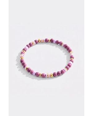 Mint & Lily Stacking Birthstone Beaded Bracelet - Pink