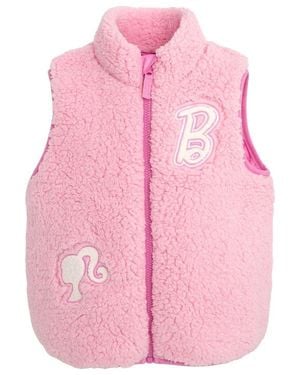 Barbie Zip-Up Fleece Vest - Pink