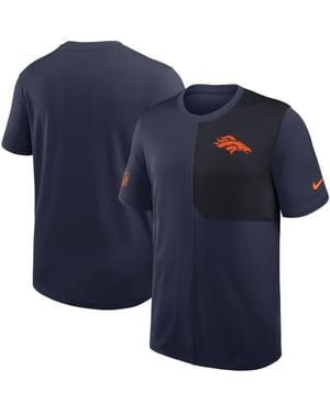 Nike Denver Broncos Sideline Uv Performance Coach Shirt - Blue