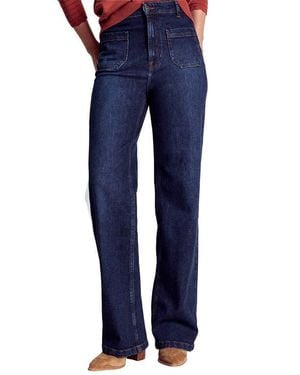 Boden Patch Pocket Relaxed Straight Leg Jeans - Blue