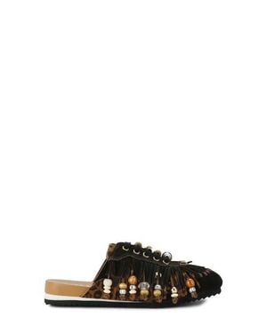 Kurt Geiger Islington Beaded Fringe Mule - Black
