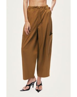Nocturne High Waisted Cargo Pocket Pants - Natural