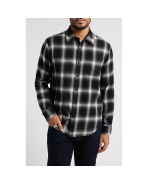 AG Jeans Aiden Plaid Button-Up Shirt - Black