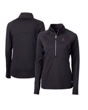 Cutter & Buck Arizona Diamondbacks Adapt Eco Knit Stretch Recycled Half-Zip Pullover Top - Black