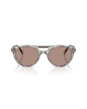 Brunello Cucinelli 51Mm Oval Sunglasses - Natural