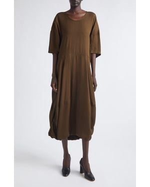 Lemaire Balloon Midi Dress - Brown