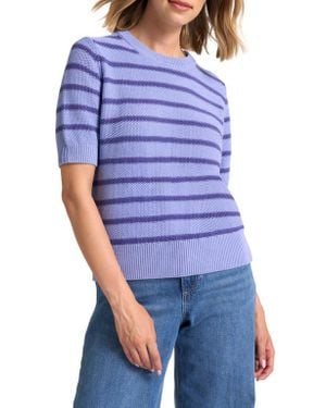 Matty M Mara Short Sleeve Sweater - Blue