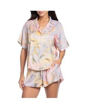 MIDNIGHT BAKERY Satin Short Pajamas - White
