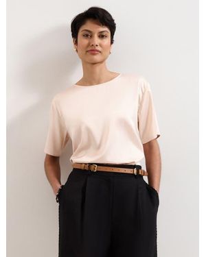 Phase Eight Francesca Satin Top - White