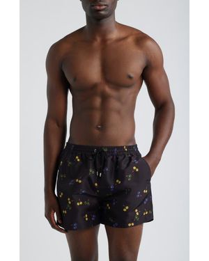 Paul Smith Cherries Swim Trunks - Black