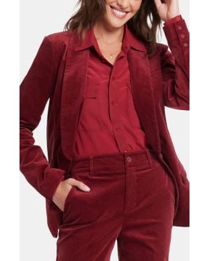 NYDJ Velveteen Tuxedo Jacket - Red