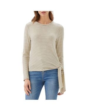 Karen Kane Stripe Side Tie Top - Gray