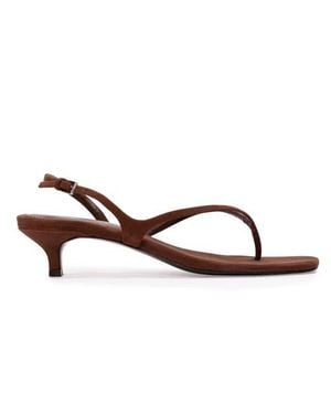 Black Suede Studio Mehak 35 Suede Sandal - Brown