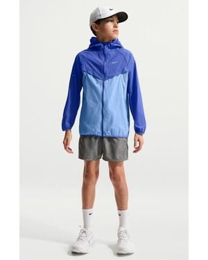 Nike Kids' Stride Water Repellent Jacket - Blue
