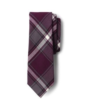 Lands' End School Uniform Adult Plaid To Be Tied Tie - Purple