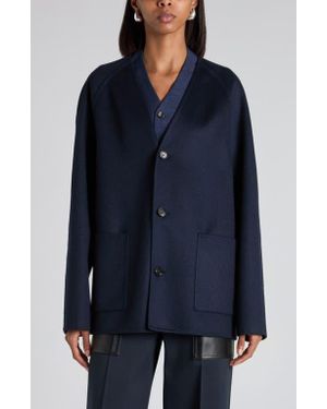 Bottega Veneta Light Cashmere Coat in Blue | Lyst