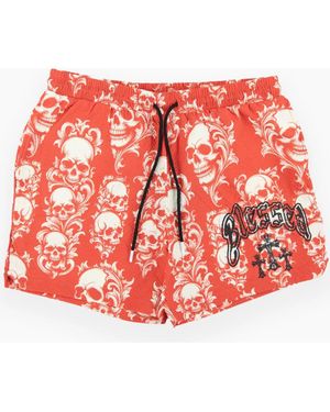 Fly By Night Geo Shorts - Red