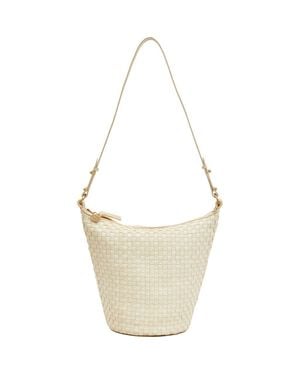 Clare V. Petite Jeanne Woven Shoulder Bag - Metallic