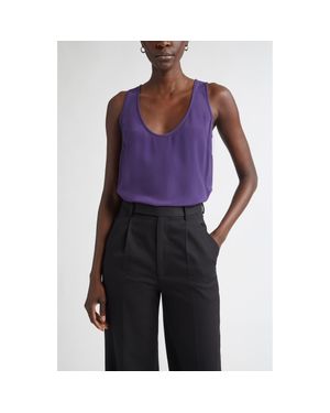 St. John Silk Crepe Shell - Purple
