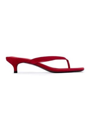 Black Suede Studio Kendal 35 Suede Sandal - Red