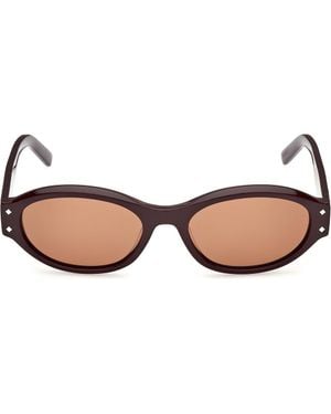 MCM 55Mm Oval Sunglasses - Brown