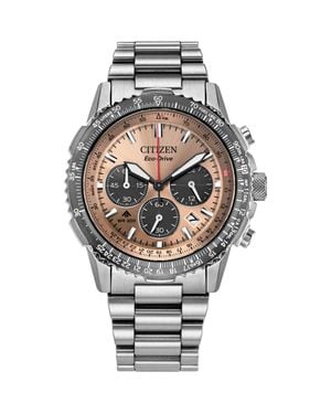 Citizen Promaster Navihawk Eco-Drive Chronograph Bracelet Watch, 40Mm - Metallic