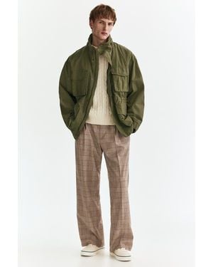 H&M Loose Fit Tailored Pants - Natural