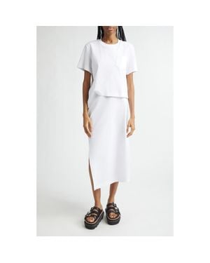 Sacai Cotton Jersey Dress in Black | Lyst
