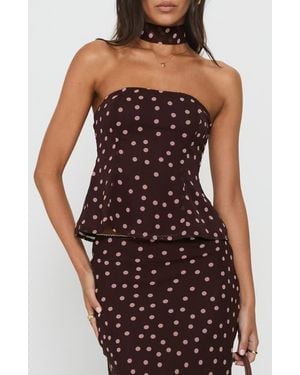 Princess Polly Sydni Scarf Detail Strapless Top - Black