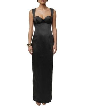 JLUXLABEL Amour Satin Maxi Dress - Black