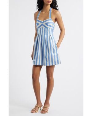 Saylor Kate Halter Minidress - Blue