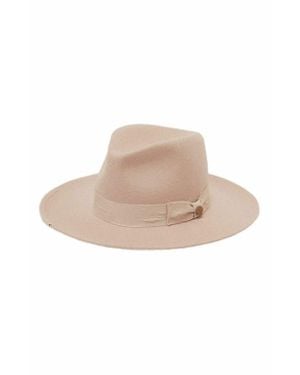 Two Roads Hat Co. Delmar Distressed Felt Fedora - Natural