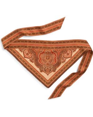 Zimmermann Paisley Silk Headscarf - Brown