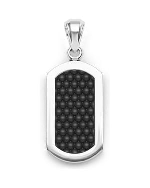 Lagos Anthem Caviar Bead Tag Amulet - Black