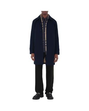 Burberry Mid-Length Camden Heritage Car Coat - Blue