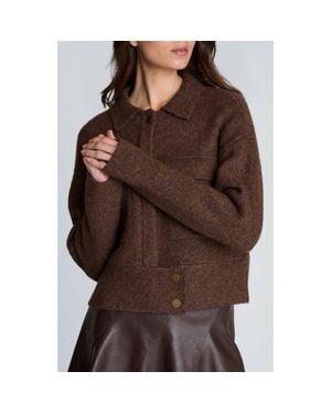 Kenneth Cole Utility Knit Jacket - Brown