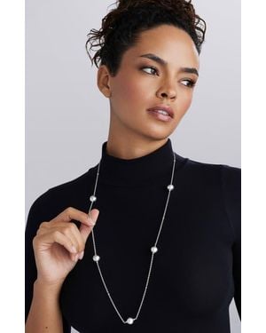 Lagos Caviar Bubble Station Necklace - Black