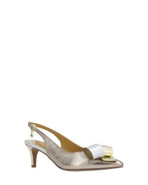 J. Reneé Delara Pointed Toe Slingback Pump - Metallic
