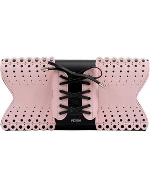 PERRIN Paris Le Corset Perforé Clutch - Pink