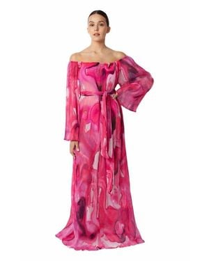 villa fresca Malia Pleated Cover-Up Dress - Pink