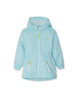 Lands' End Girls Hooded Water Resistant Rain Jacket - Blue