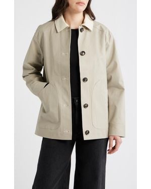 Bernardo Cotton Stretch Twill Jacket - Natural