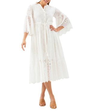 Karen Kane Eyelet Embroidered Sleeveless Tiered Cotton Dress in Black | Lyst Karen Kane Eyelet Embroidered Sleeveless Tiered Cotton Dress in Black | Lyst