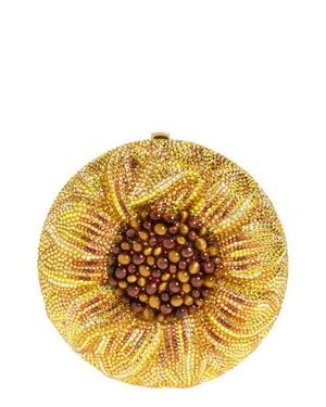 Judith Leiber Sunflower Soleil Crystal Minaudière - Metallic