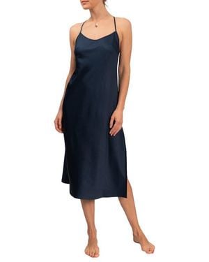 EVERYDAY RITUAL Sloan T-Back Midi Nightgown - Blue