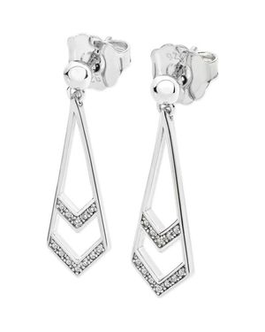 Lucy Quartermaine Tie Earrings - White